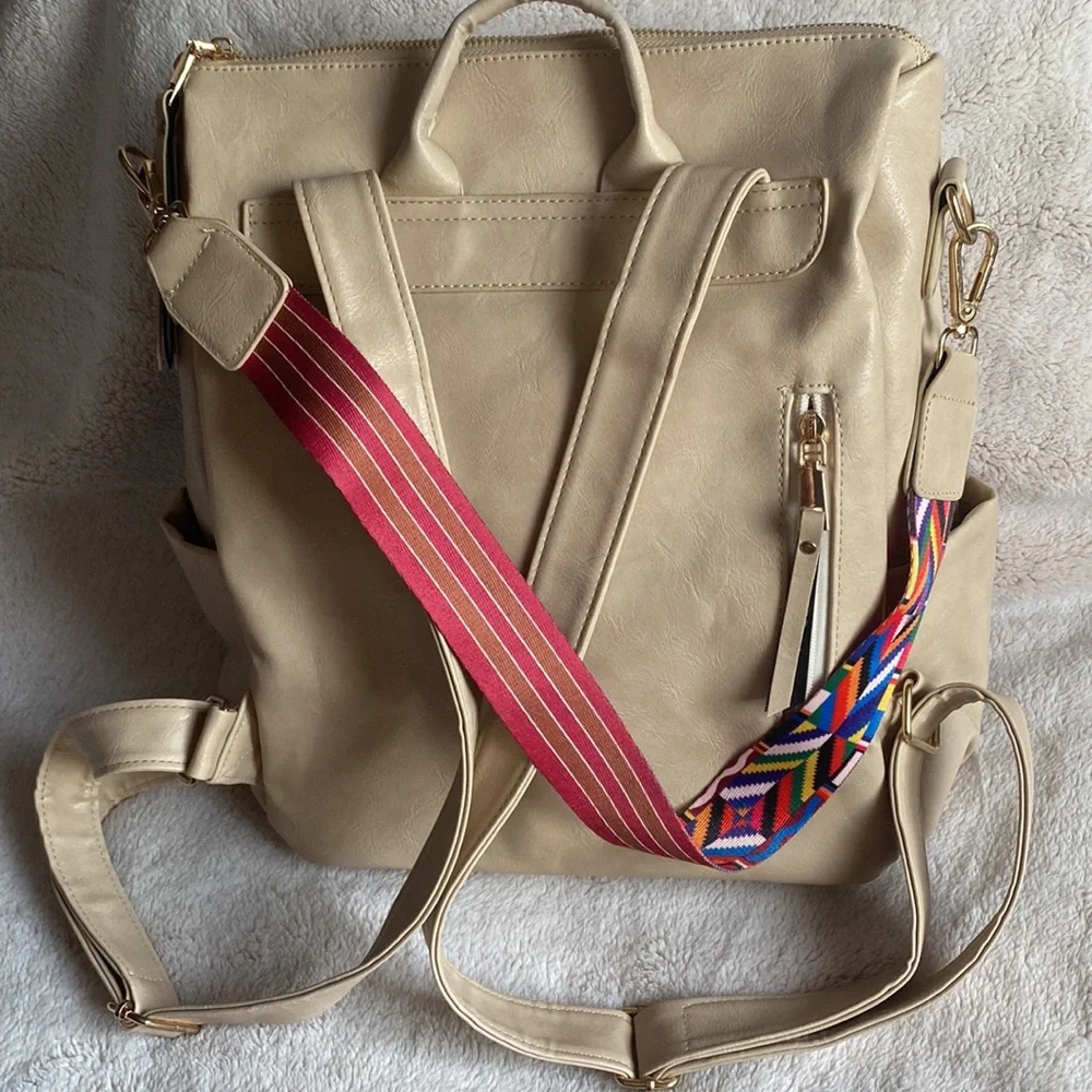 Vegan Leather Backpack - Picture 3 of 4